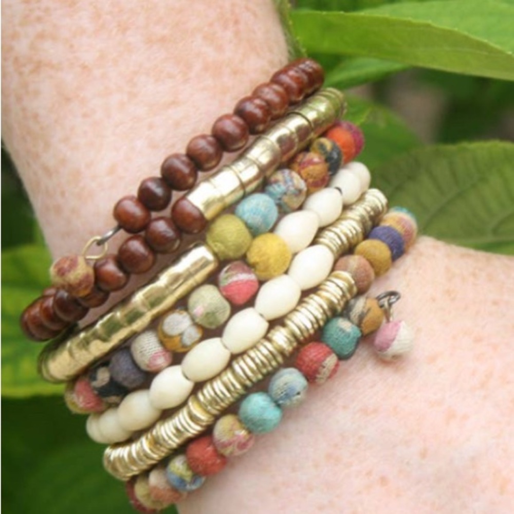 Coiled Kantha Bracelet